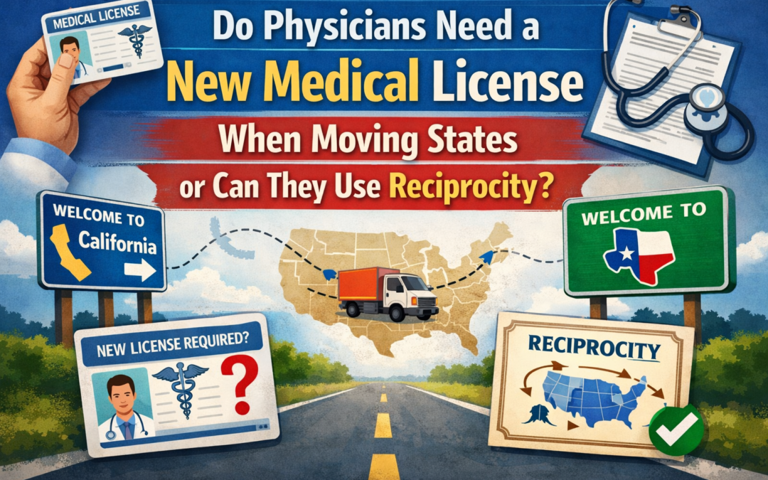 Do Physicians Need a New Medical License When Moving States or Can They Use Reciprocity?